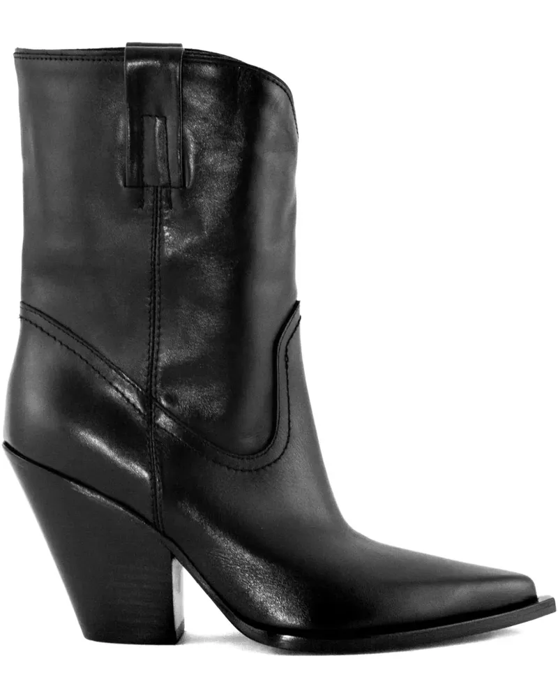 Elena Iachi Stiefeletten mit spitzer Kappe 90mm - Schwarz Schwarz