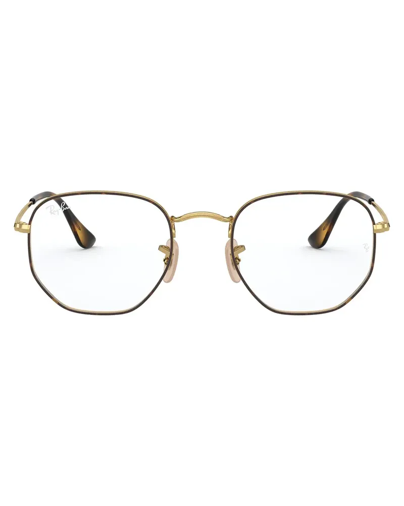 Ray Ban Brille mit sechseckigem Gestell - Braun Braun