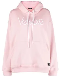 Versace 1978 Re-Edition Hoodie mit Logo-Stickerei Rosa