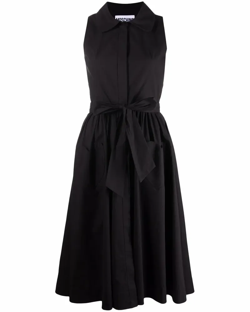 Moschino Ärmelloses Hemdkleid - Schwarz Schwarz