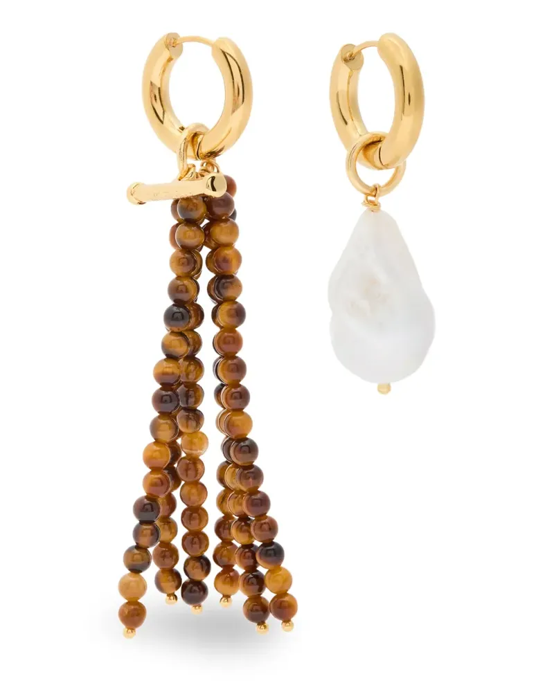 TIMELESS PEARL beaded drop earring - Gold Gold