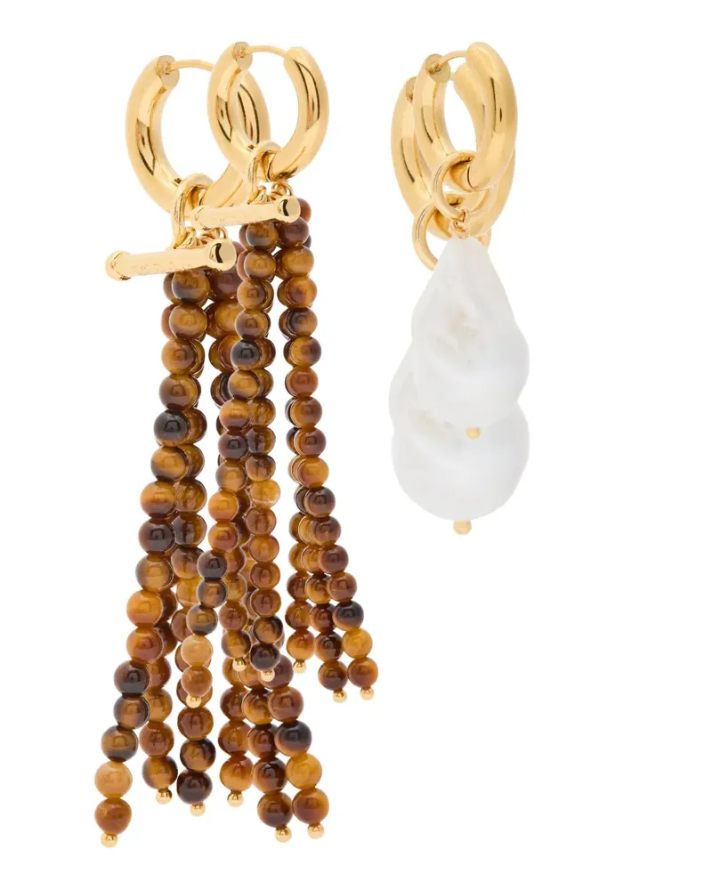 TIMELESS PEARL beaded drop earring - Gold Gold