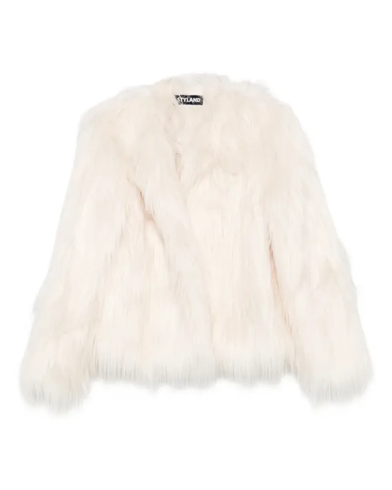 STYLAND faux-fur jacket - Nude Nude