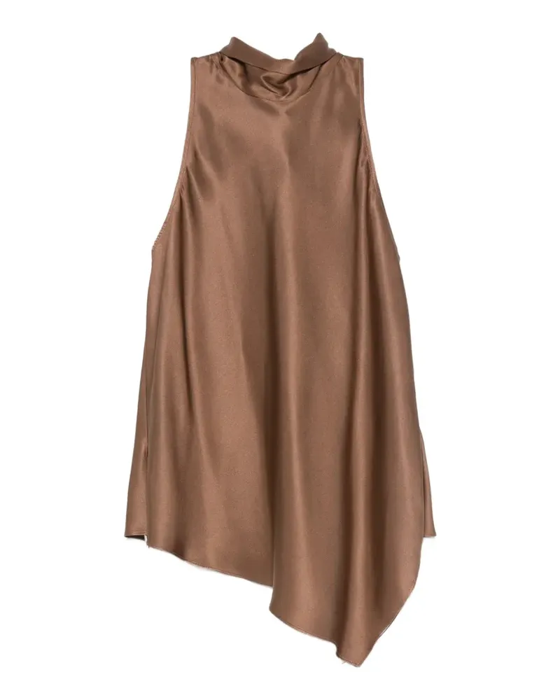 Brunello Cucinelli asymmetric tie-neck top - Braun Braun