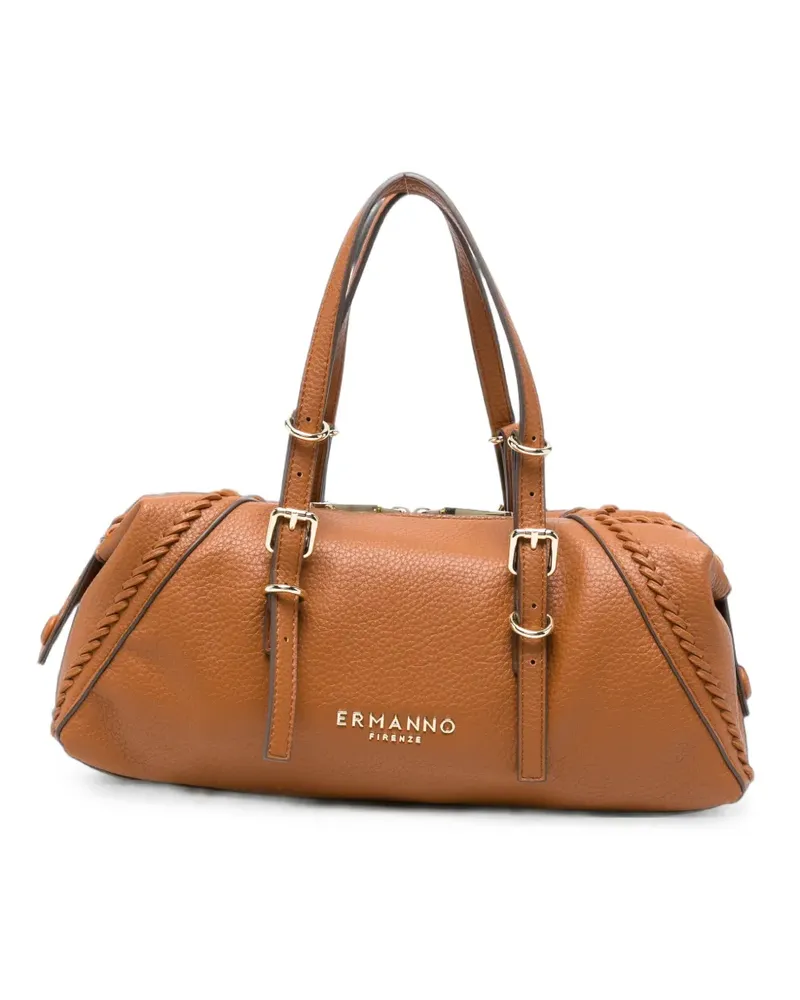 Ermanno Scervino small logo-plaque tote bag - Braun Braun