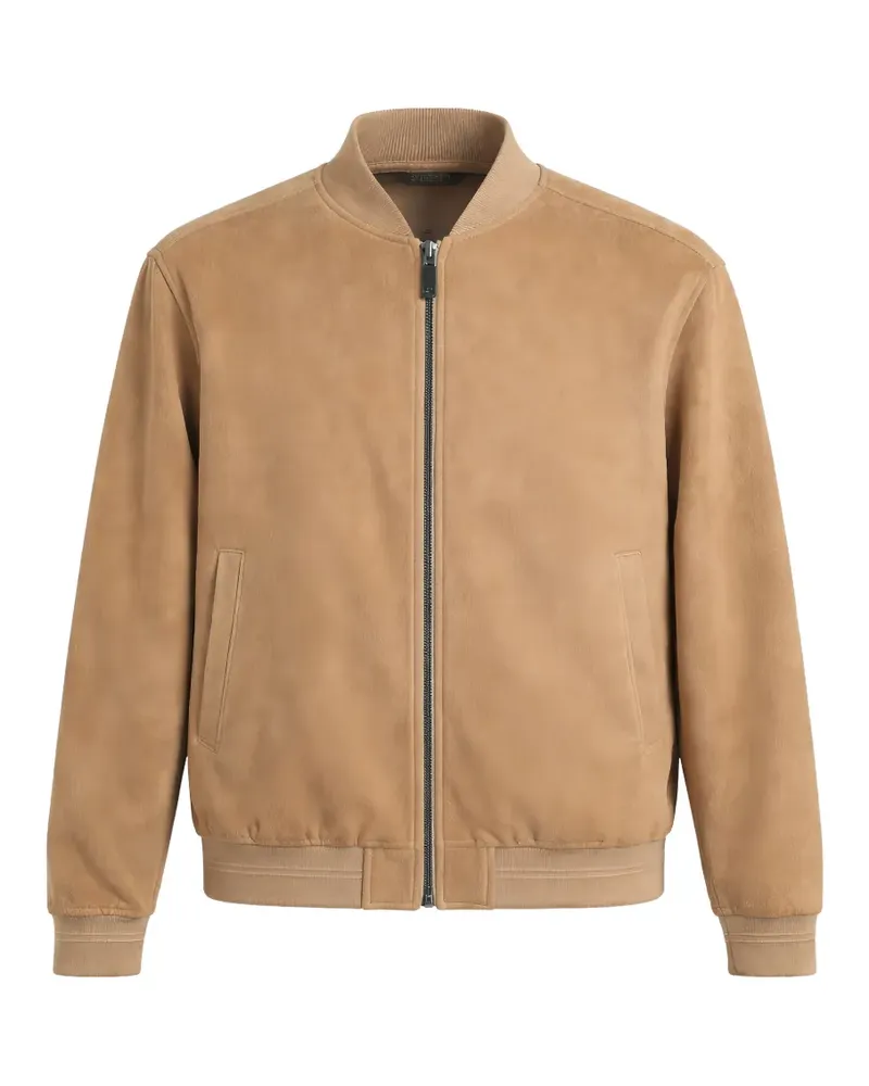 Pal Zileri leather bomber jacket - Nude Nude