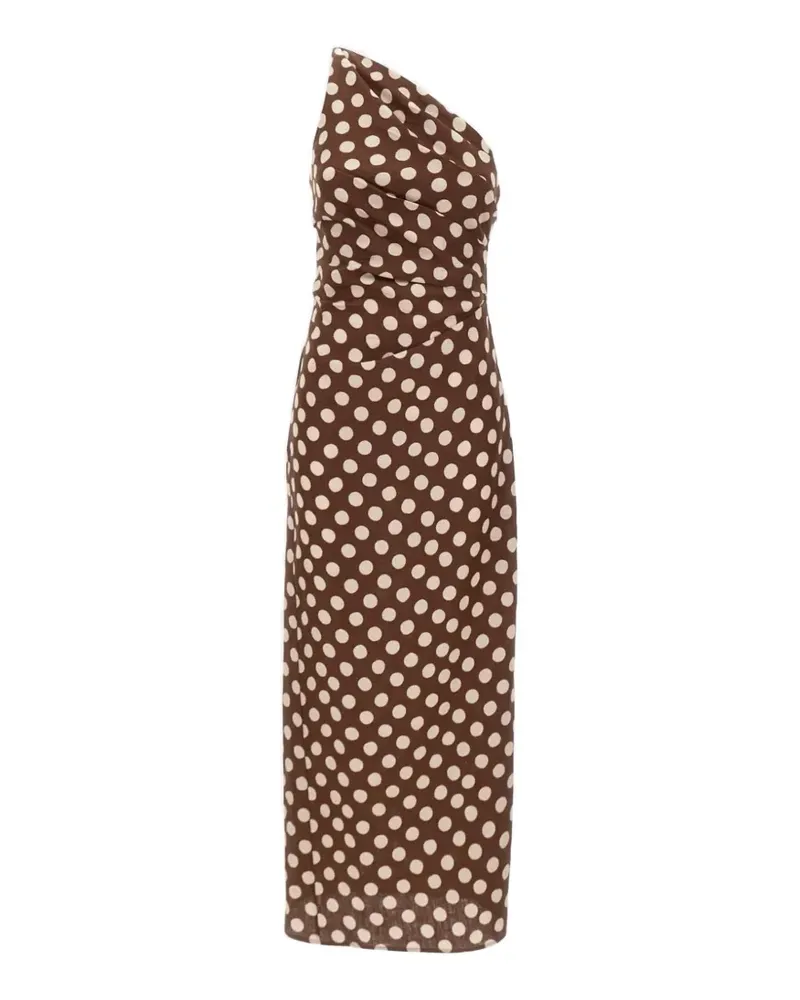 Faithfull The Brand Simona polka-dot maxi dress - Braun Braun
