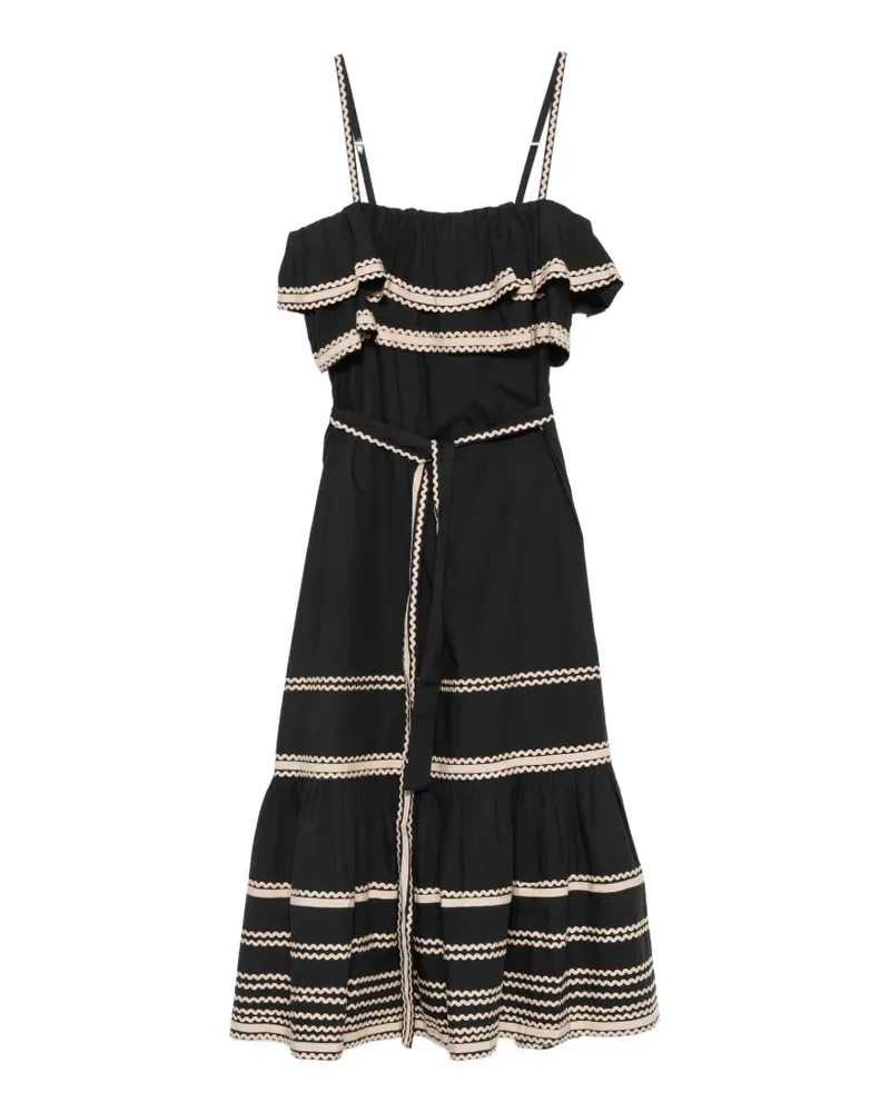 Ulla Johnson Lucian ruffled midi dress - Schwarz Schwarz