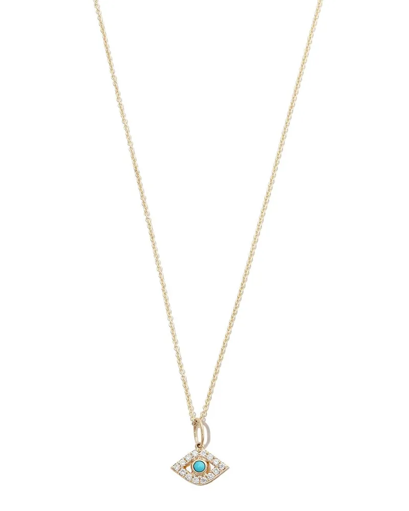 Sydney Evan 14kt Gelbgoldhalskette mit Diamanten Gold