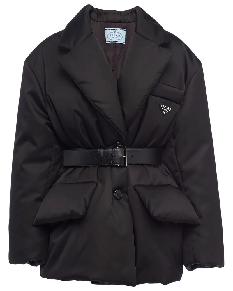 Prada Re-Nylon Daunenjacke - Schwarz Schwarz