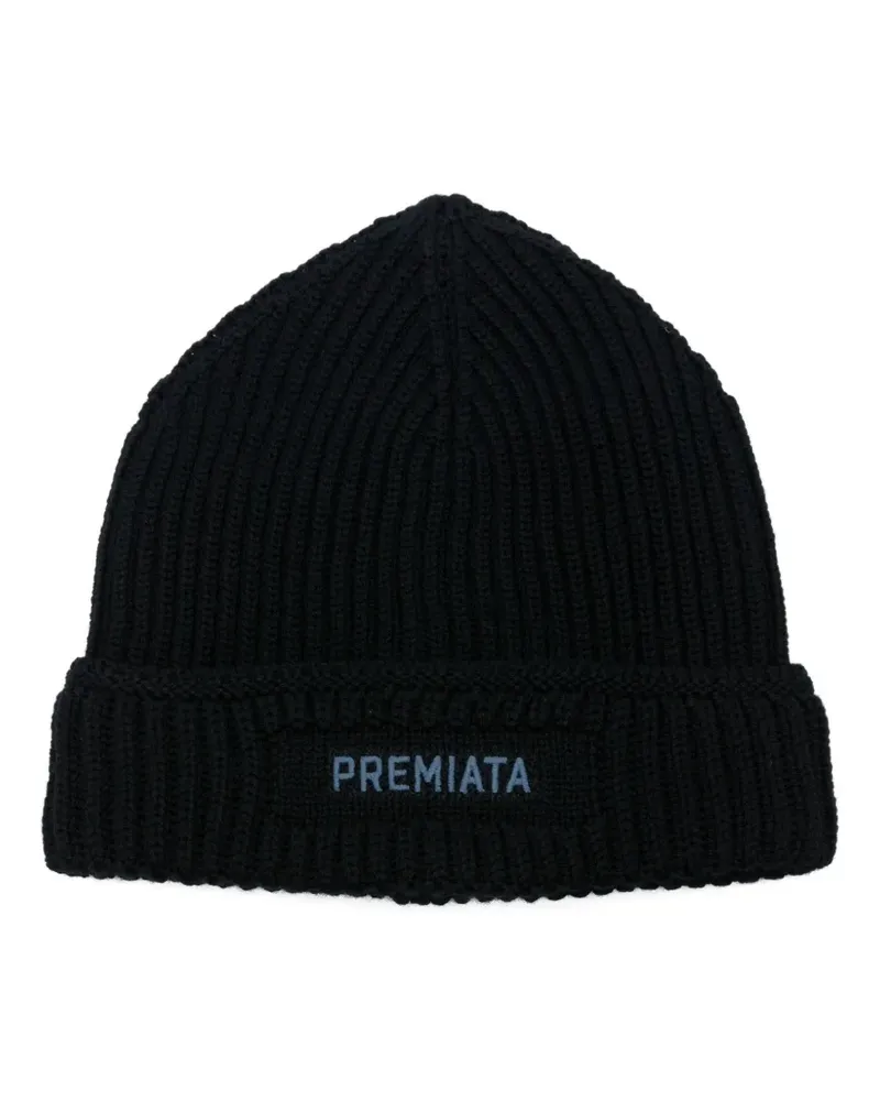 Premiata Gerippte Beanie - Blau Blau