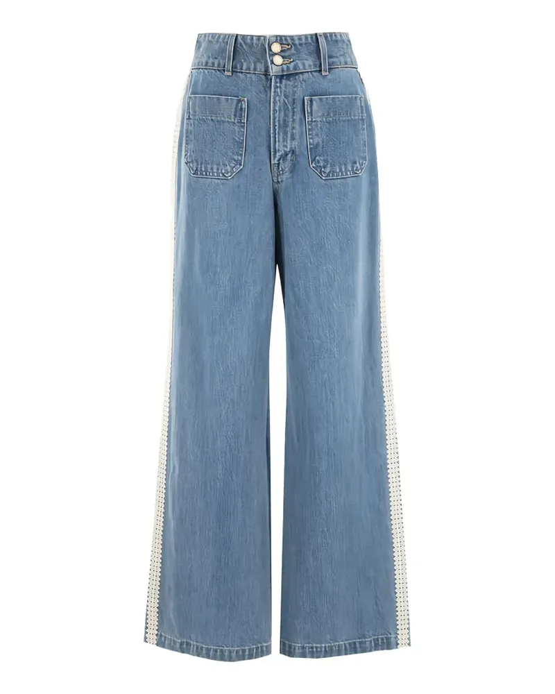 Veronica Beard Taylor Jeans mit weitem Bein - Blau Blau
