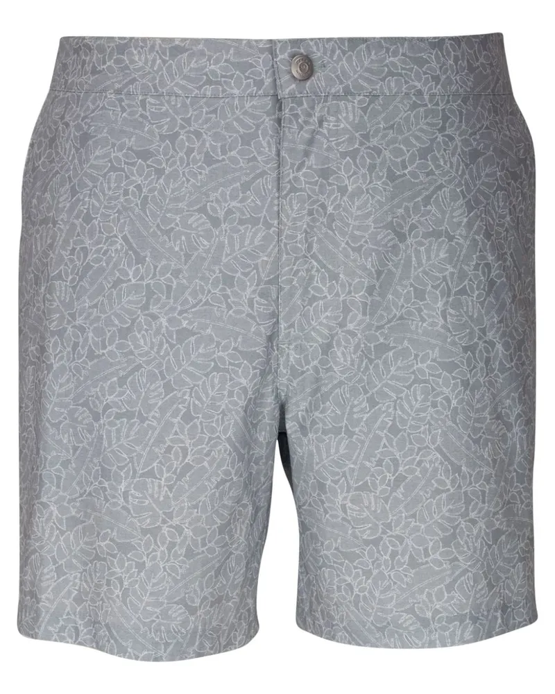 Peter Millar Badeshorts mit grafischem Print Grau