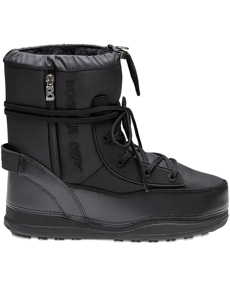 Bogner 007 lace-up zip ski boots - Schwarz Schwarz