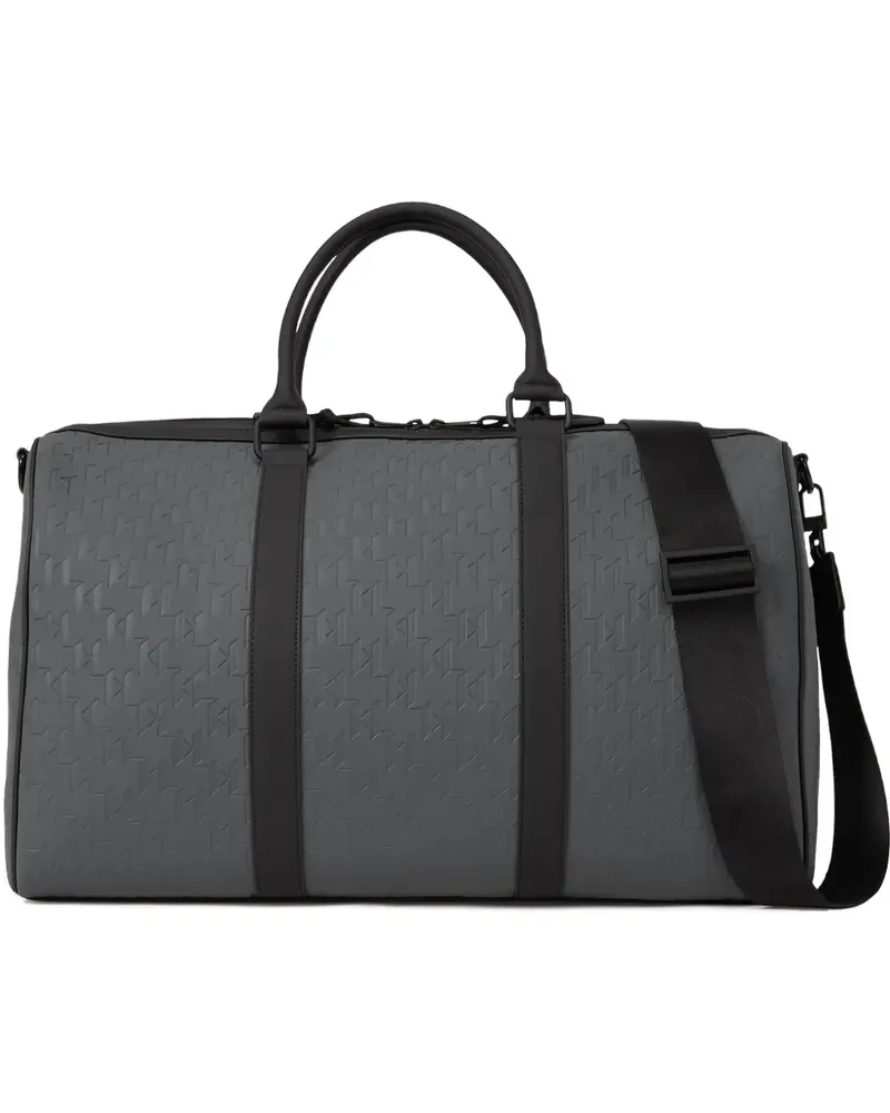 Karl Lagerfeld Reisetasche mit Monogramm-Print - Grau Grau