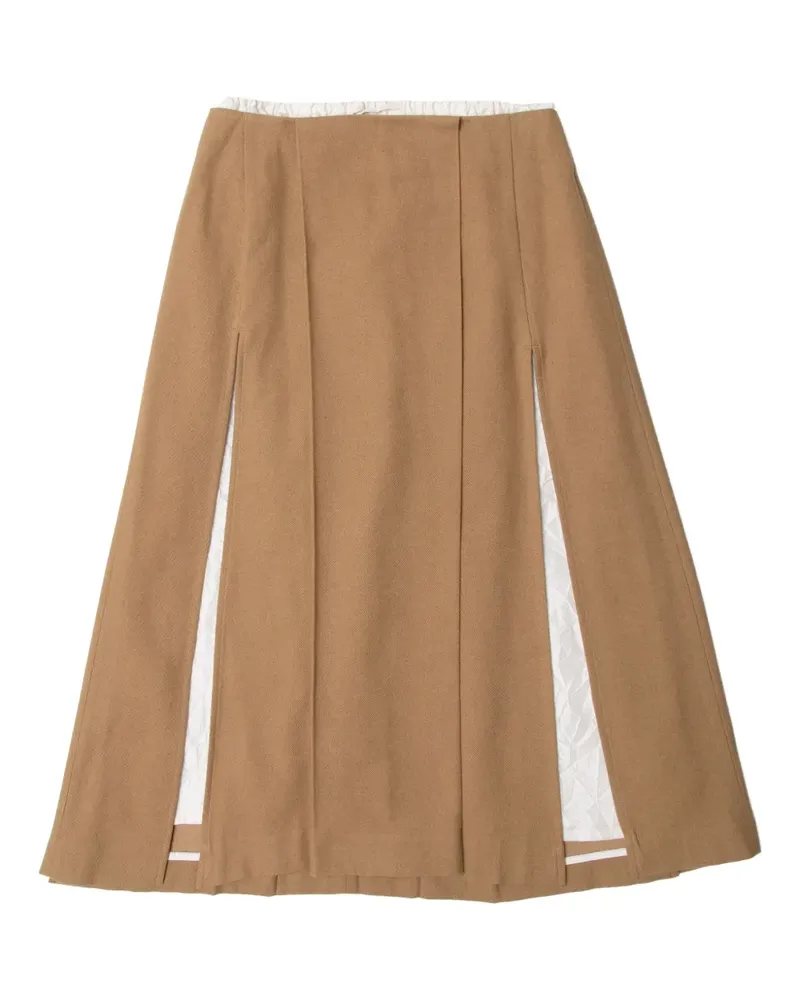 Muller of Yoshiokubo pleated midi skirt - Braun Braun