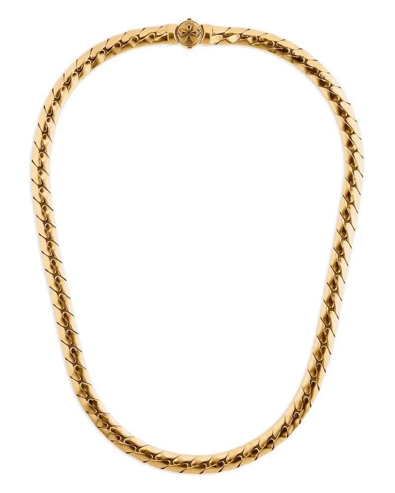 Emanuele Bicocchi Herringbone chain logo necklace - Gold Gold