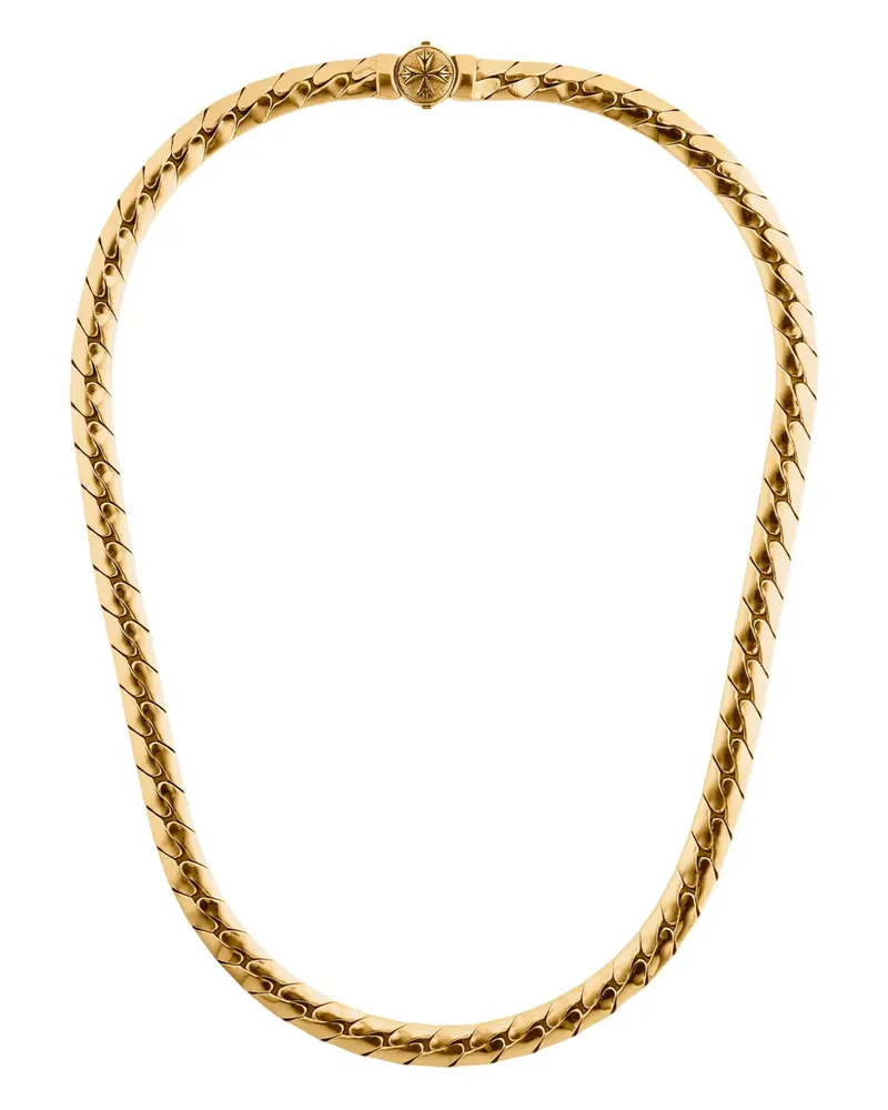 Emanuele Bicocchi Schlangenkettehalskette mit Logo - Gold Gold