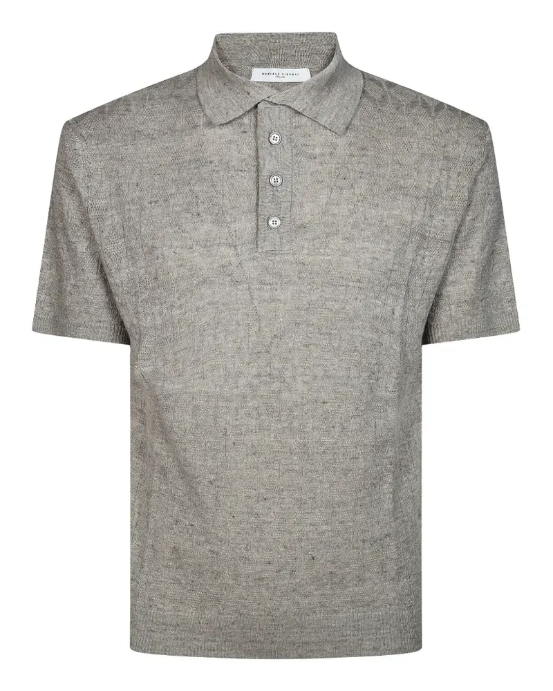 Daniele Fiesoli textured polo shirt - Grau Grau