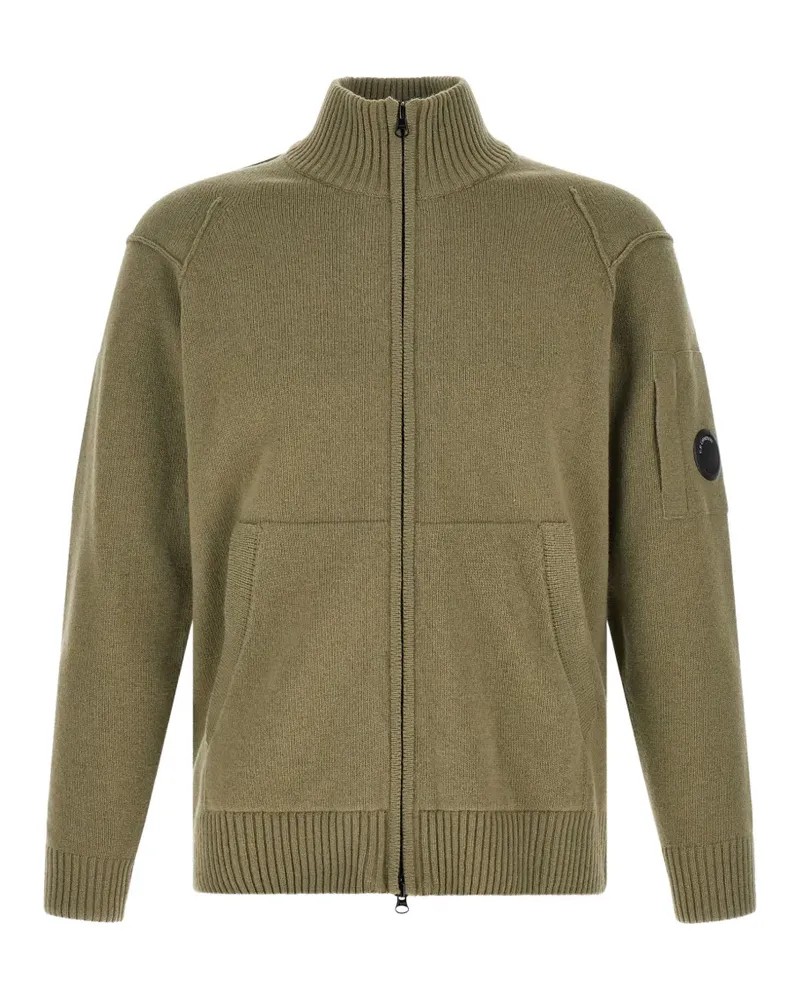 C.P. Company lambswool Lens full-zip sweater - Grün Grün