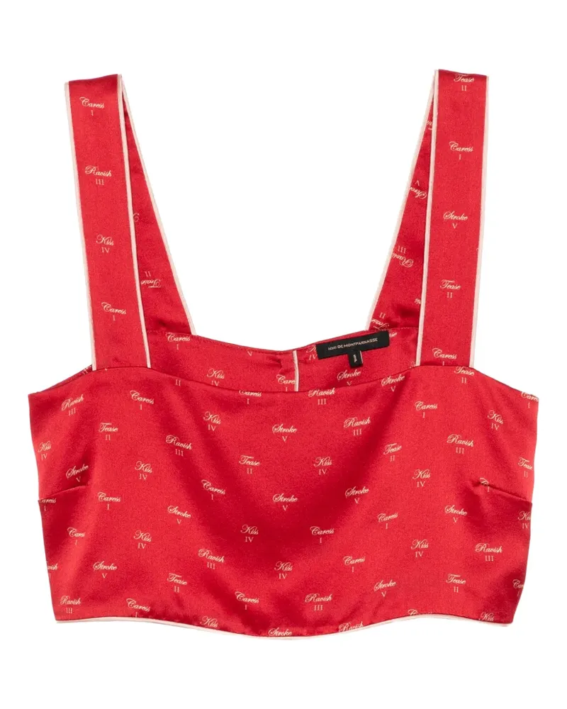 Kiki De Montparnasse Pyjama-Oberteil mit Kuss-Print - Rot Rot