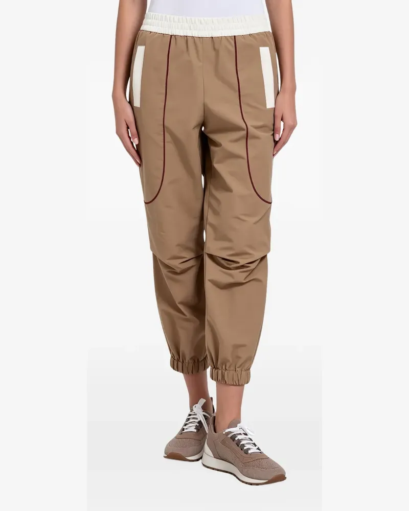 Brunello Cucinelli Sporthose mit Kontrastpaspeln - Nude Nude