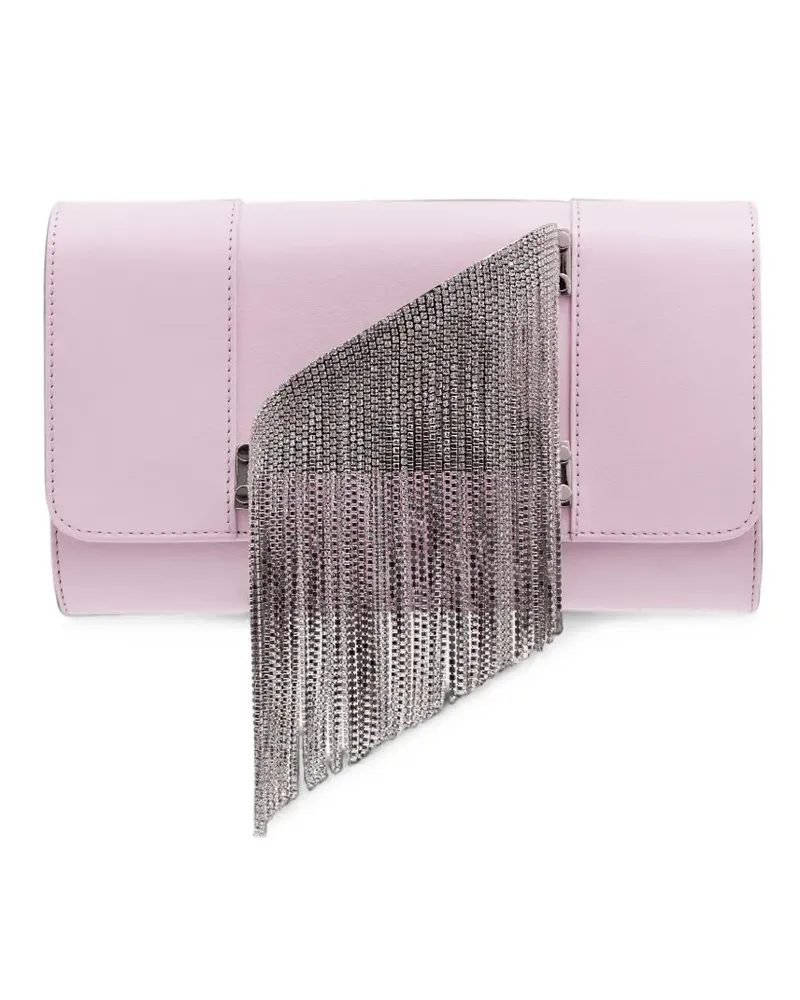 PERRIN PARIS L'Eiffel Cascade Clutch mit Kristallen - Rosa Rosa