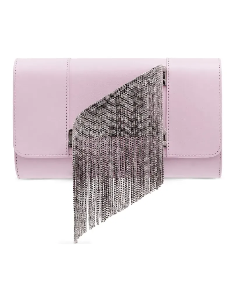 PERRIN PARIS L'Eiffel Cascade Clutch mit Kristallen - Rosa Rosa