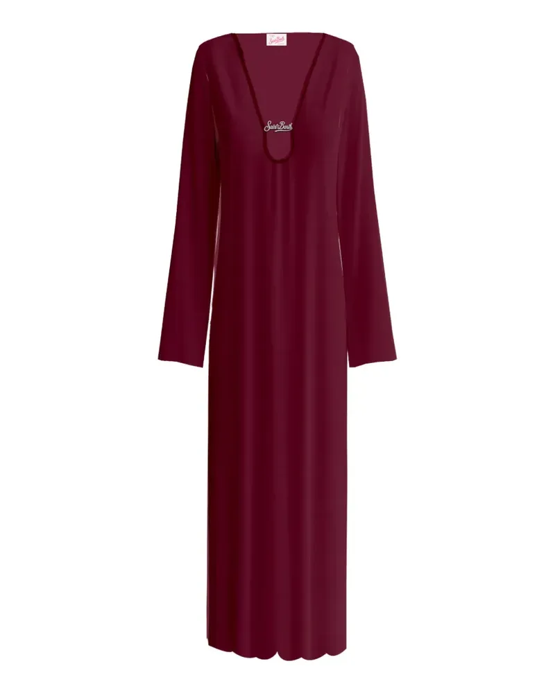 MC2 Saint Barth Langes Strandkleid mit Wellensaum - Rot Rot