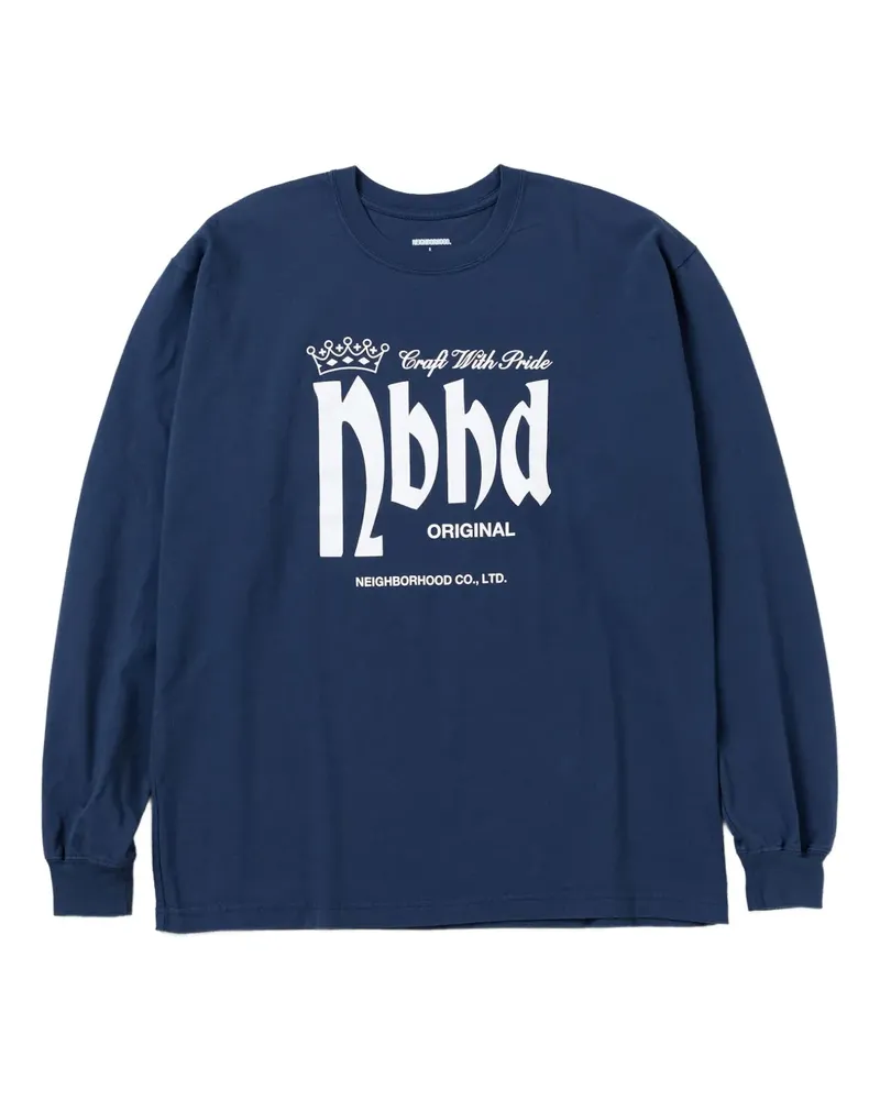 Neighborhood Klassisches Langarmshirt - Blau Blau