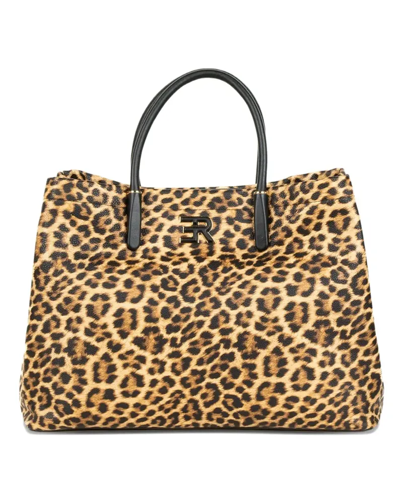 Ermanno Scervino Virginia leopard-print tote bag - Braun Braun