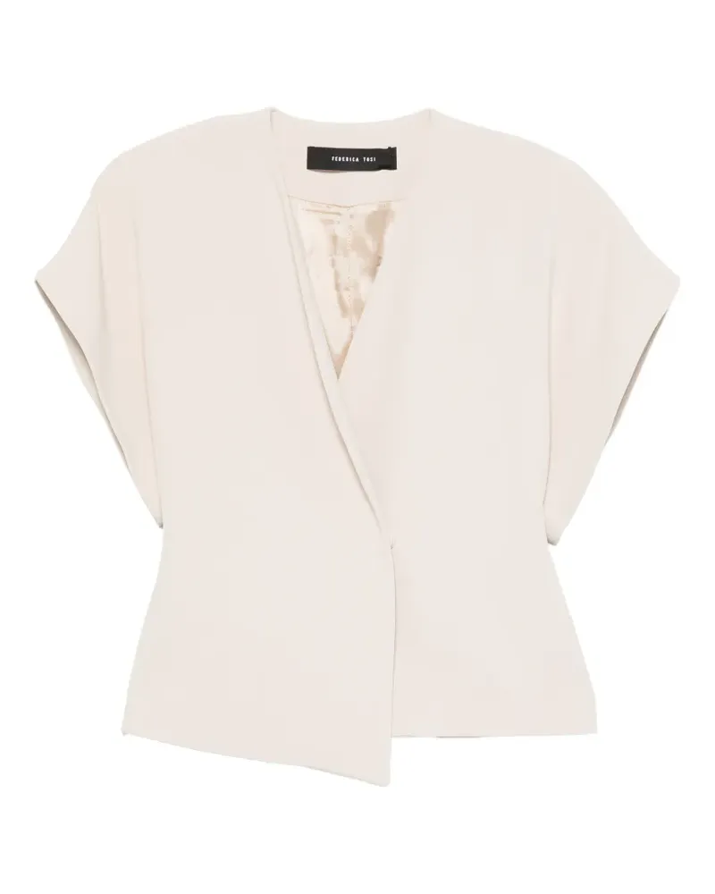 Federica Tosi wrap-design asymmetric jacket - Nude Nude