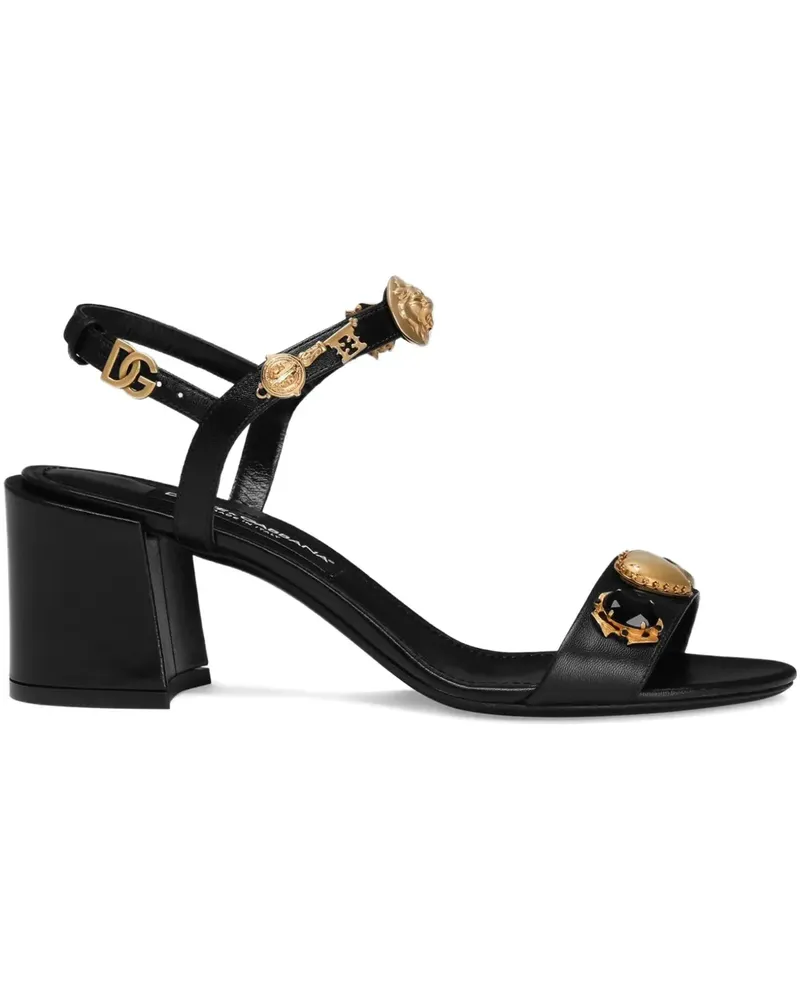 Dolce & Gabbana Sandalen mit Blockabsatz 60mm - Schwarz Schwarz