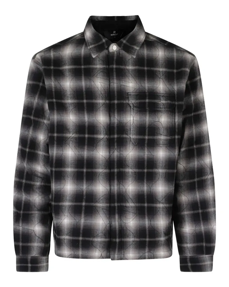 REPRESENT check-pattern quilted shirt - Schwarz Schwarz