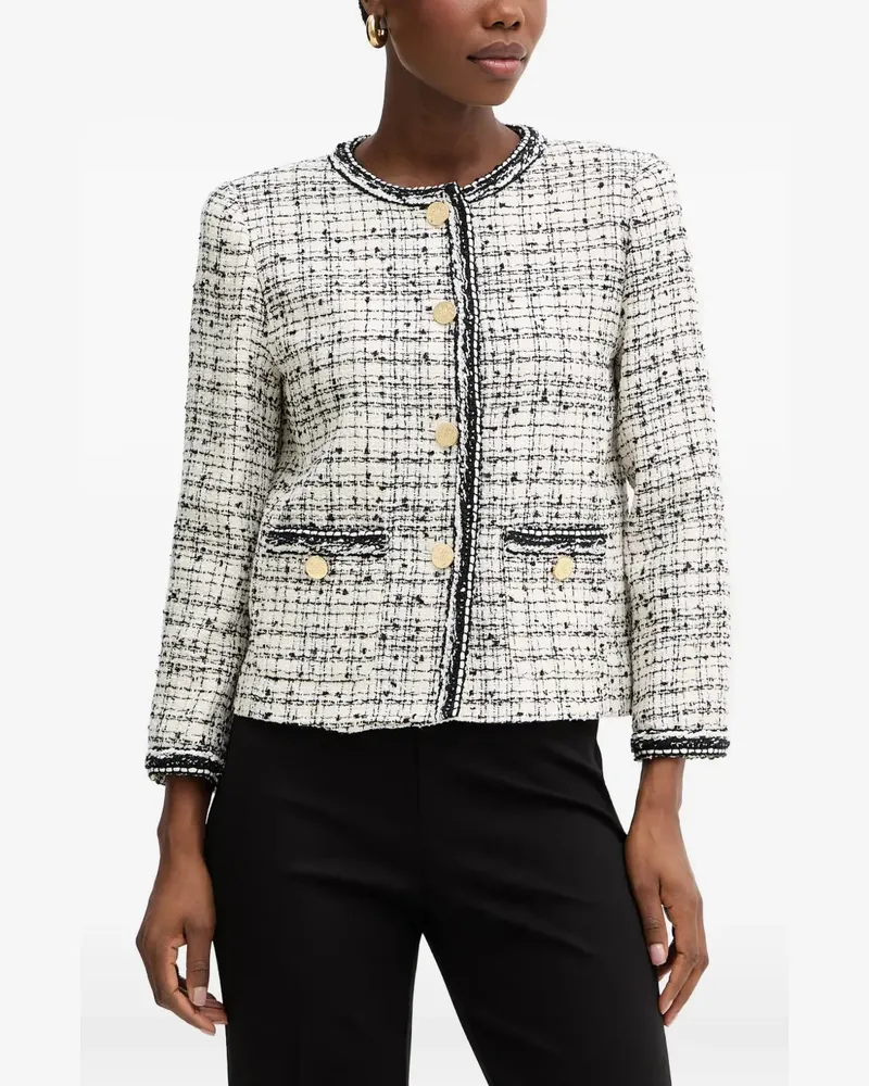 Luisa Spagnoli Vibio tweed button-up jacket - Nude Nude