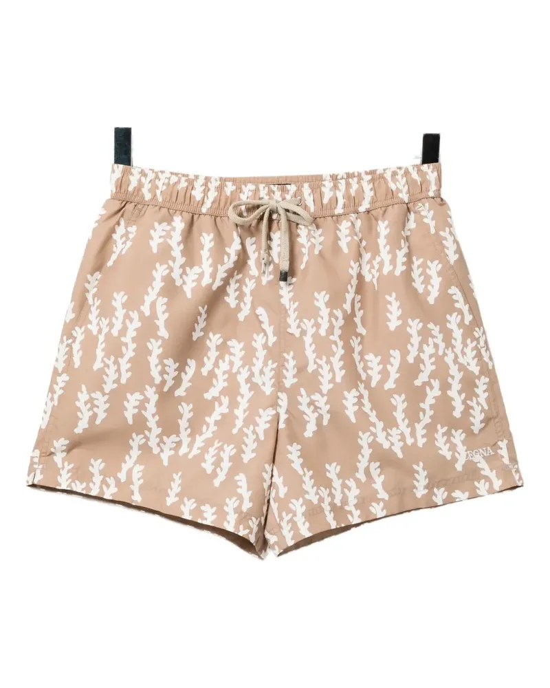 Ermenegildo Zegna printed swim trunks - Nude Nude