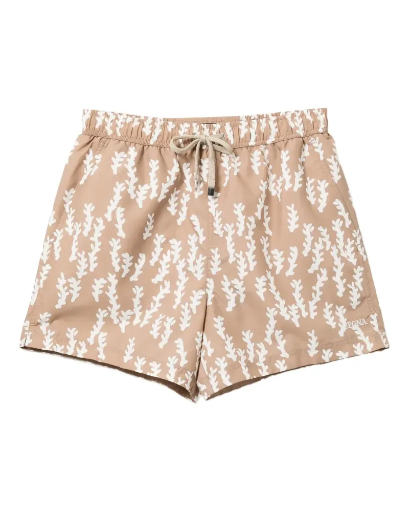 Ermenegildo Zegna printed swim trunks - Nude Nude