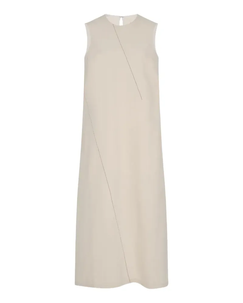 6397 Diagonal denim midi dress - Nude Nude