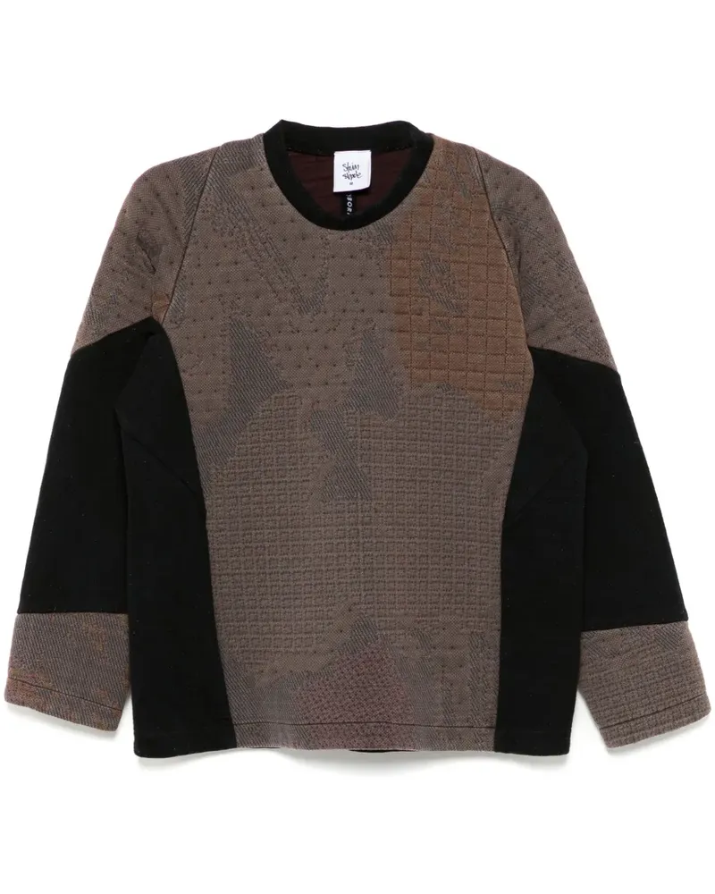 Stain Shade Sweatshirt mit Einsätzen - Braun Braun