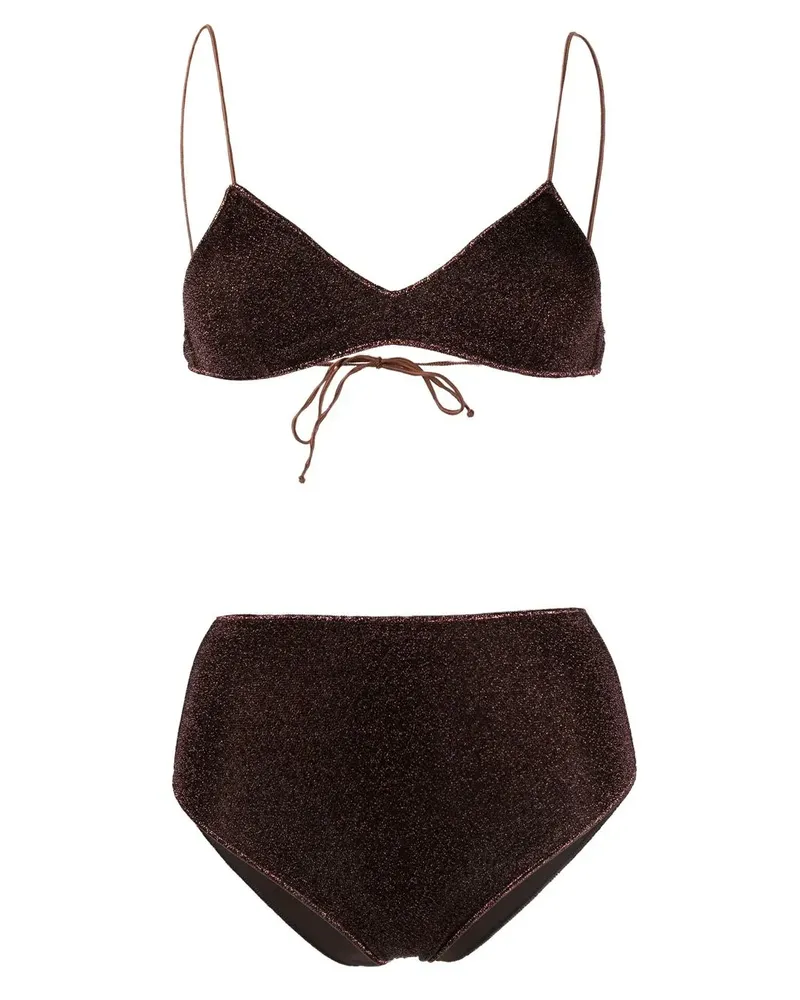 Oséree Bikini mit metallischen Details - Braun Braun
