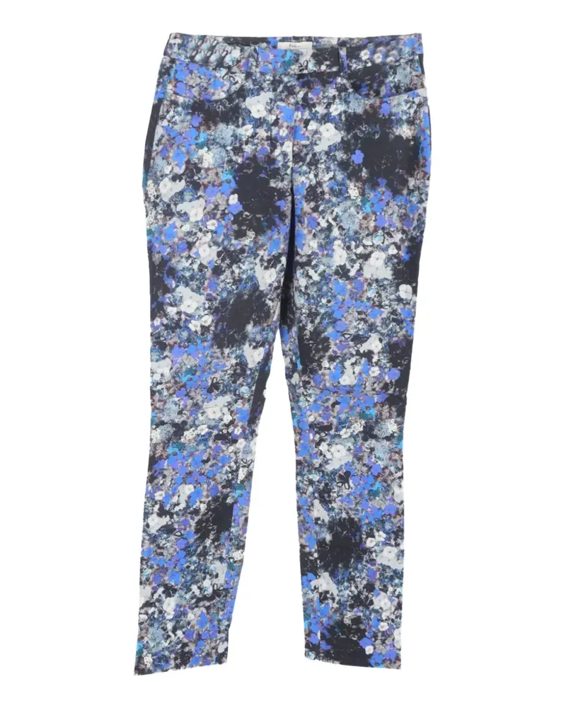 Erdem floral-print slim trousers - Blau Blau