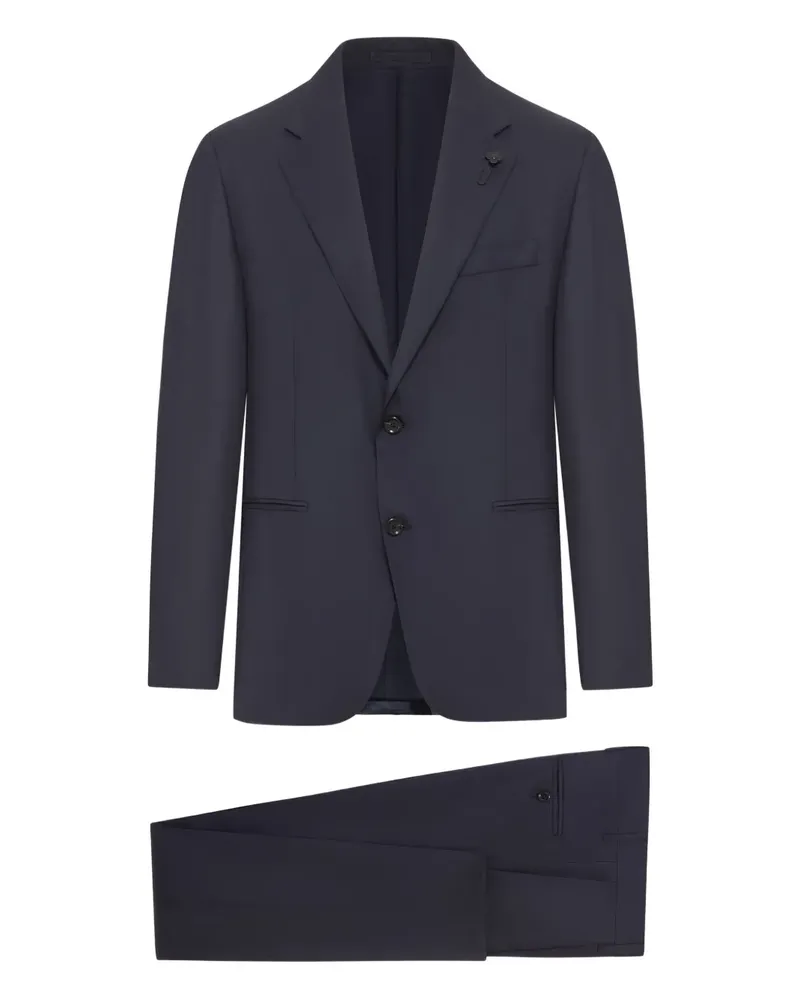 LARDINI single-breasted wool blazer - Blau Blau