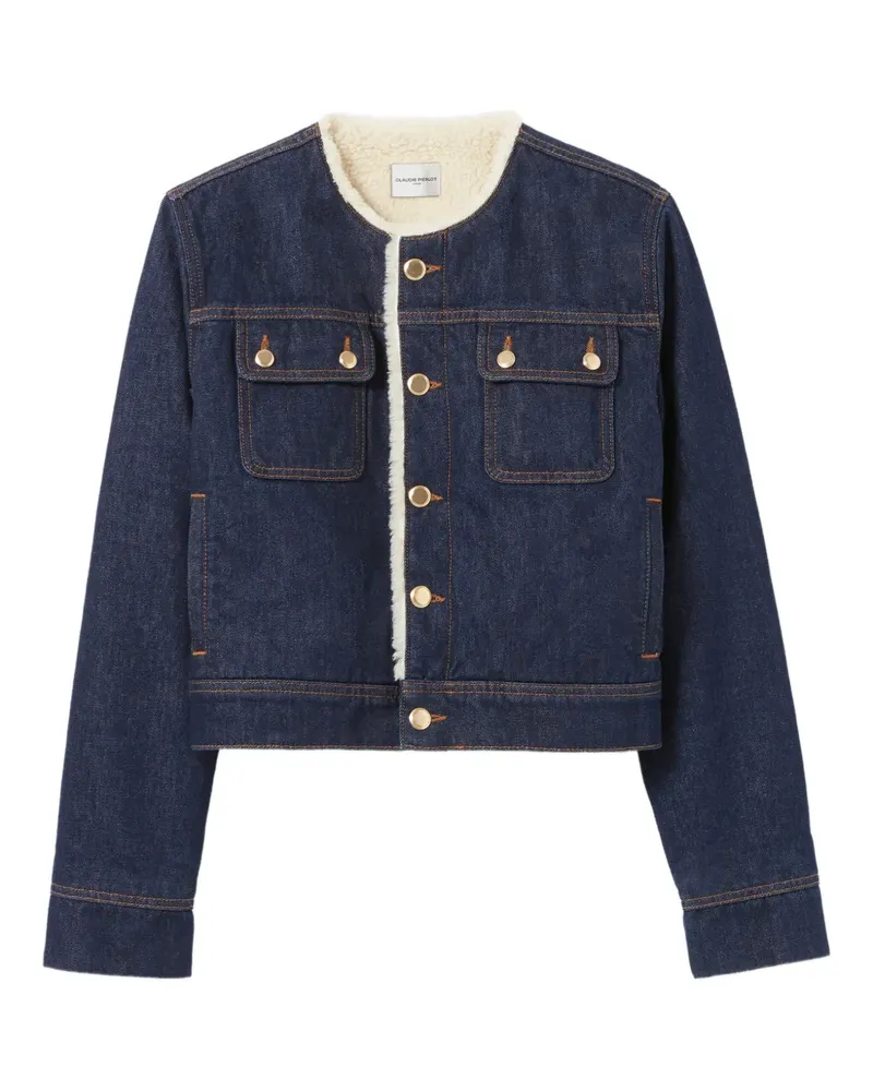 Claudie Pierlot Cropped-Jeansjacke - Blau Blau