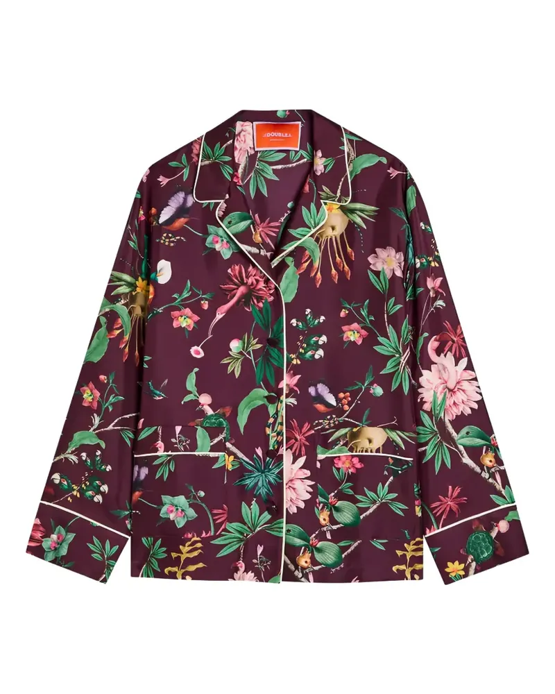 La DoubleJ Bluse mit Blumen-Print - Violett Violett