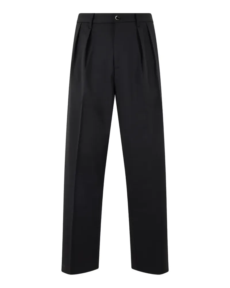 nine:inthe:morning Kai Straight-Leg-Hose mit Falten - Schwarz Schwarz