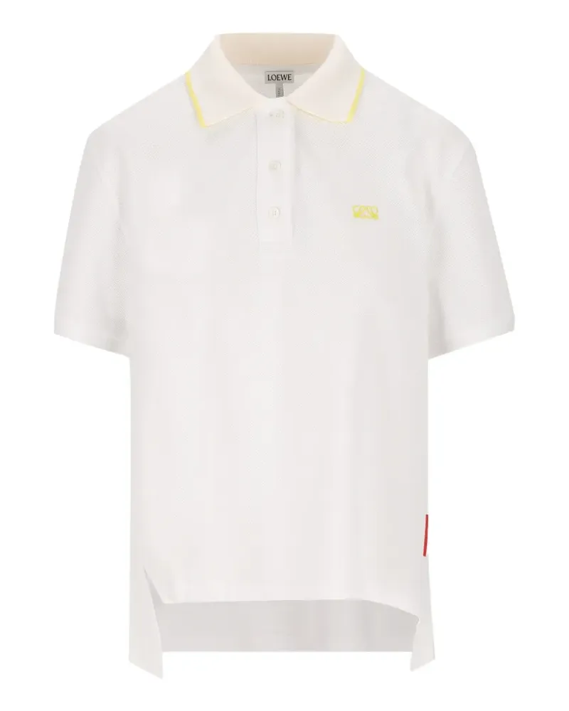 Loewe Anagram-embroidered polo shirt - Weiß Weiß