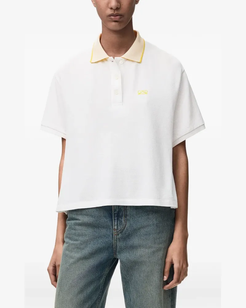 Loewe Sweatshirt mit aufgesticktem Anagramm - Weiß Weiß