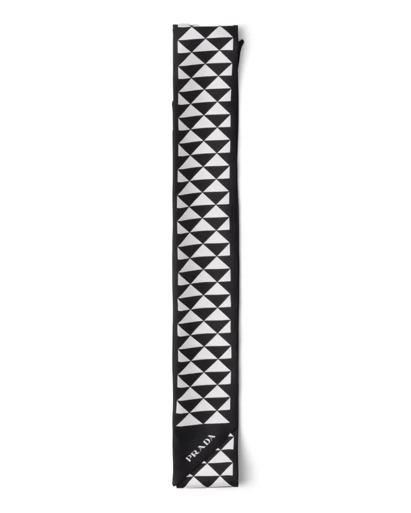 Prada Seidenschal mit Print - Schwarz Schwarz