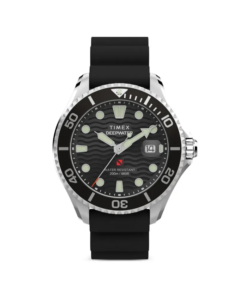 Timex Deepwater Meridian 200 44mm - Schwarz Schwarz