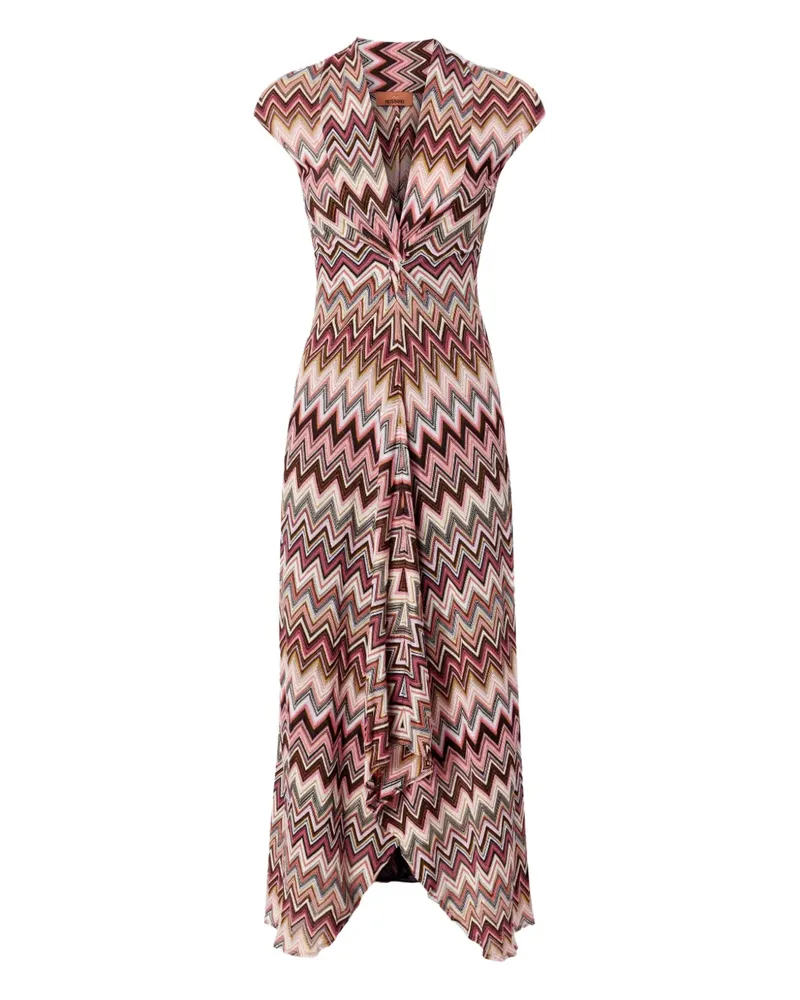Missoni Midikleid mit Zickzackmuster - Braun Braun